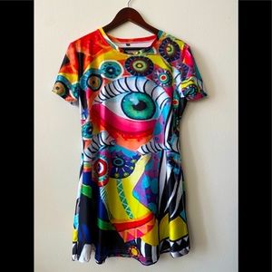 Abstract Print Dress